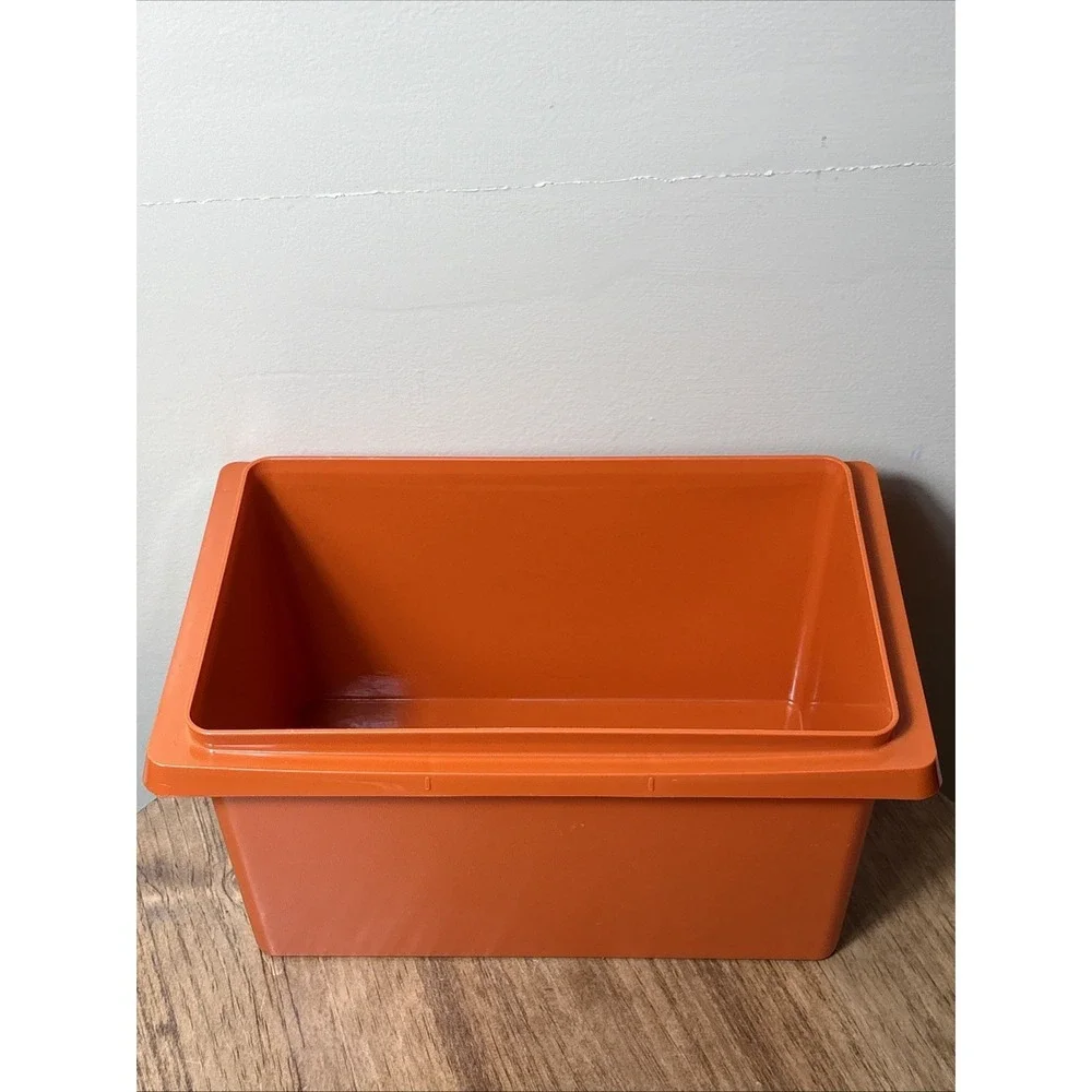 Vintage Tupperware Harvest Orange Storage Container 1431-5 - Container and Lid